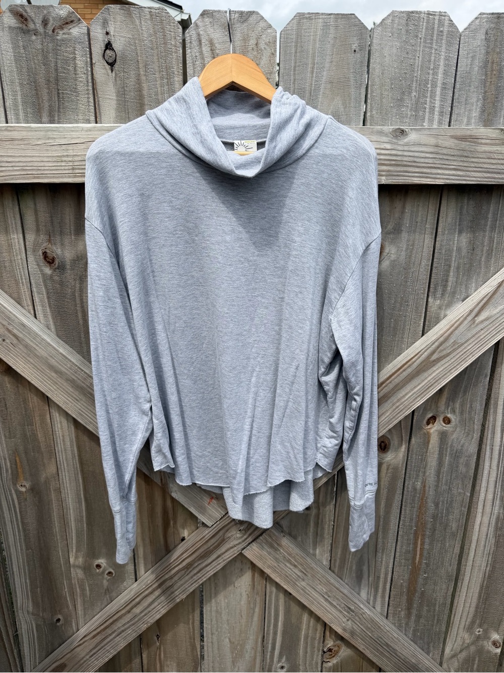 Offline by aerie Light Gray Funnel Neck Sweatshirt